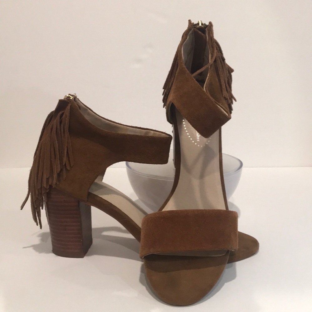 SEYCHELLES Fringe Suede Sandals 8